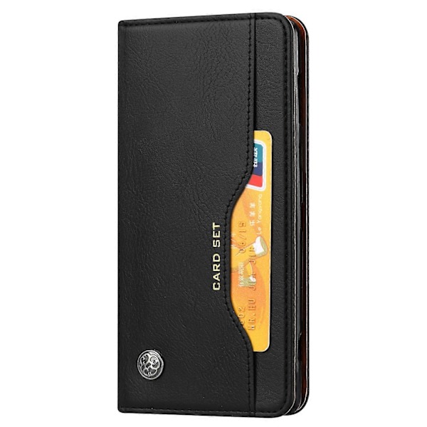 Auto-absorberende Læder Stand Telefon Cover til Sony Xperia XZ2