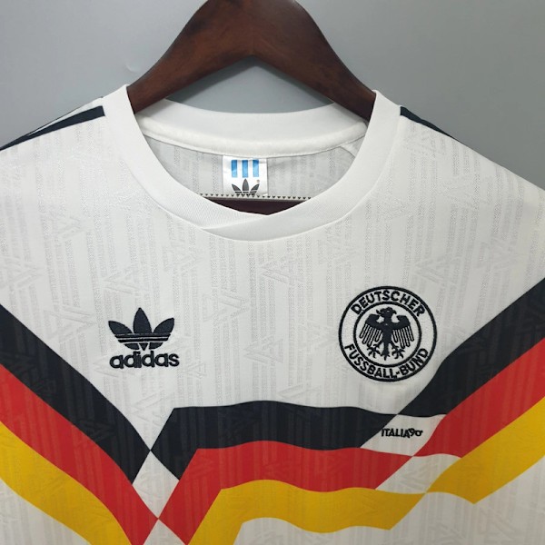 TYSKLAND 1990 HJEMMEBANETRØJE Retro Fodboldtrøje-X42- M