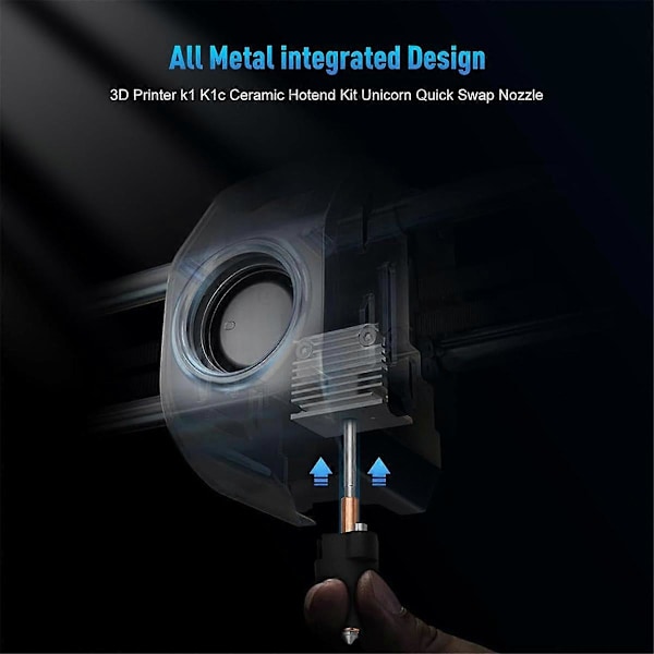 3D-skrivare Hotend K1 K1c Keramisk Hotend Kit Snabbväxlingsmunstycke för K1 Max K1C 3D-skrivare
