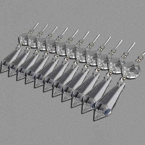 20 stk DIY Transparente Dråpeformede Lysekrone Hengende Dekorasjoner
