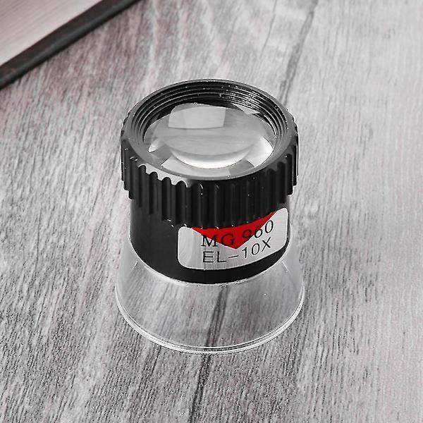 10x Øjenforstørrer Lup Linse Juveler Mønt Frimærke Monokulært Forstørrelsesglas Abs
