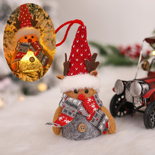 Julegaver Kampanje Led Julenisser Dekor Ornamenter Plysj Ansiktsløs Dukke Barnegave