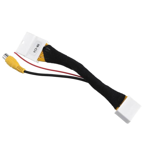 Bil 24Pin Video Input Switch Reverse Parkeringskamera Rca Adapter Kabel til Stepway Vivaro Sandero 4 Black