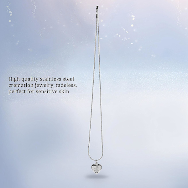 Kremationssmycke För Aska Hänge Tryck Husdjur Hjärta Urna Halsband Minnessmycke För Husdjur/