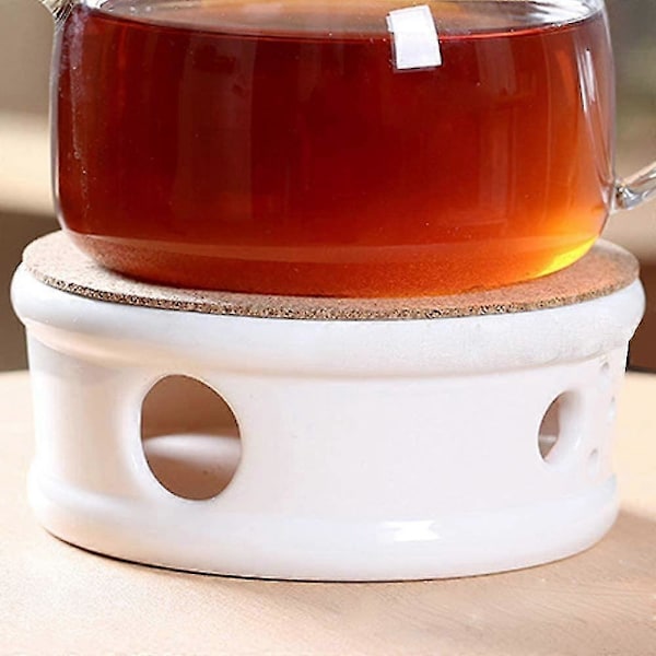 Klassisk Porcelæns Tekandevarmer (hvid søjle)