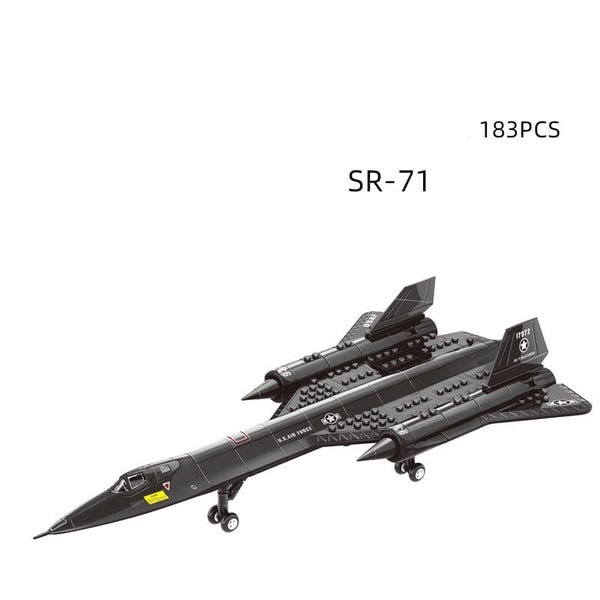 WW2 Militær Model SR-71 Blackbird Rekognosceringsfly Byggeklodser Brikker Legetøj Gaver
