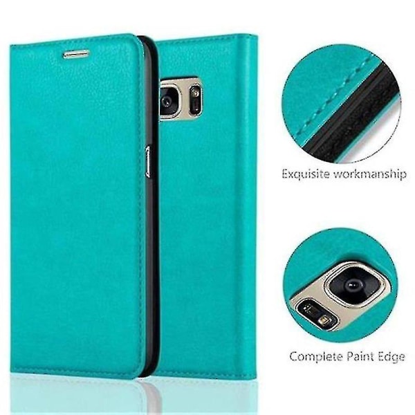 Case till Samsung Galaxy J5 2016 hopfällbart phone case - cover - med stativfunktion och kortfack Färg grön