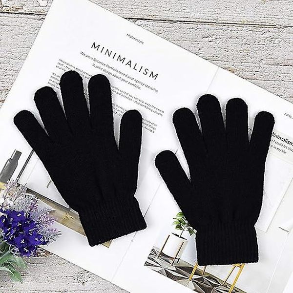 3 Par Vinter Magiska Handskar Vuxen Stickade Handskar Varma Stretchiga Stickade Handskar One Size Passar Män Kvinnor Tonåringar