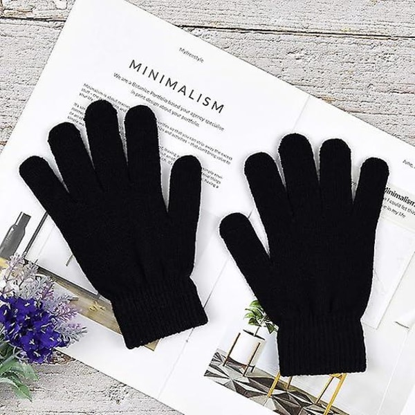 3 paria Winter Magic Gloves Aikuisten Neulekäsineet Lämpimät Joustavat Neulekäsineet One size Sopii Miehille Naisille Teineille