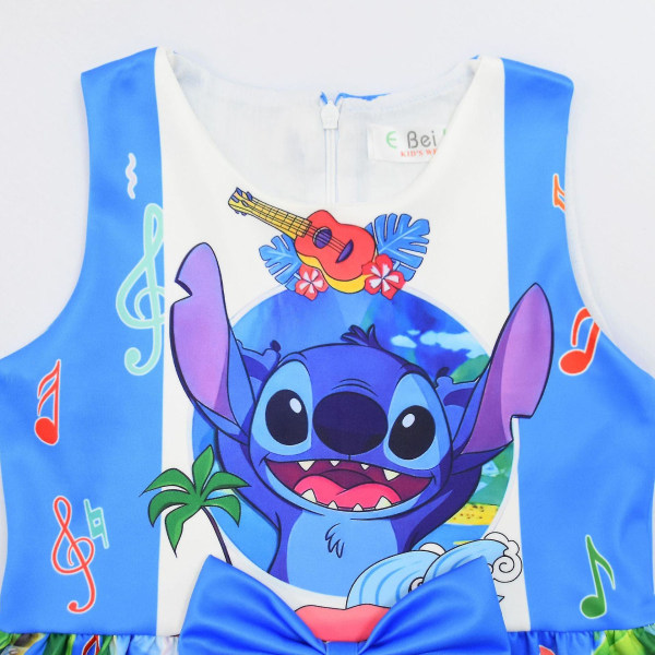 2023 sarjakuvan numero cm painatus Lilo ja stitch lasten mekko Stitch tyttömekko 9253 140cm