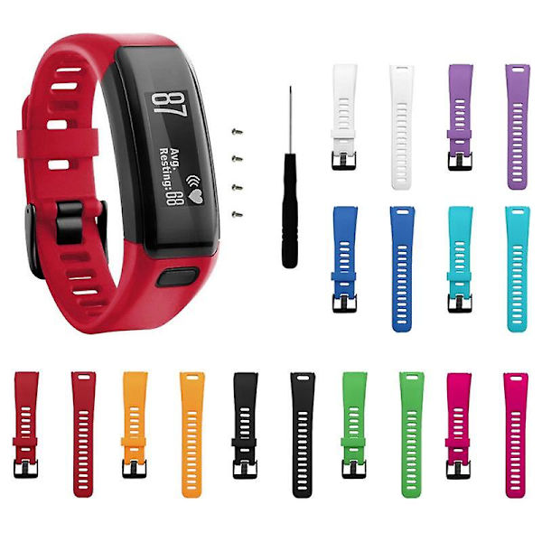 Til Garmin Vivosmart Hr  Rem til Armbånd Med Kompatibelt Udskiftningsmetalspænde