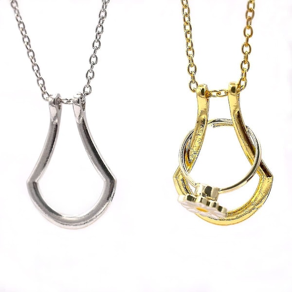 Ringhållare Halsband för Kvinnor Flickor Ringhållare Halsband för Fru Flickvän Mamma Ringhållare Hänge Smycken Presenter
