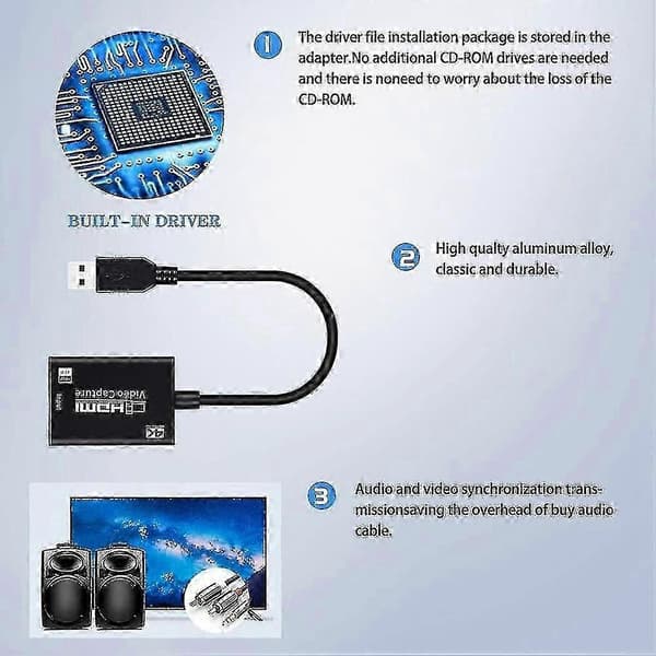 Video O Capture 1080p 30fps Hdmi Til Usb 3.0 Hdmi Til