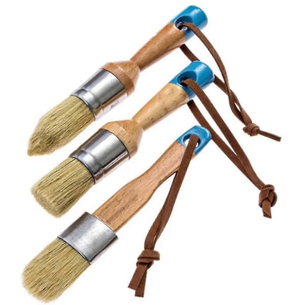 3-pack borstpenslar blå 3-delat set