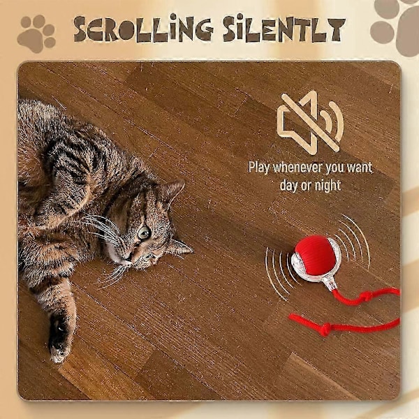 Elektrisk Interaktiv Rullande Hundleksak Smart Automatisk Rullboll Leksak för Hund/Katt Red