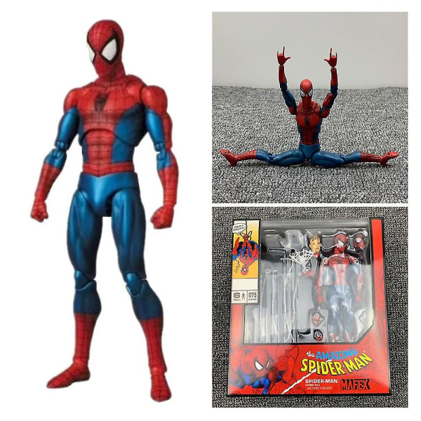 Actionfigur Box Set Spiderman Toys Superhjälte Fans Gift Marvel The Amazing Spider-man Comic Ver. Ny Mafex