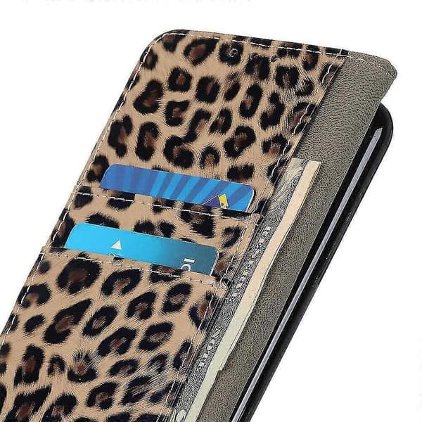 Fodral för Samsung Galaxy A22 4G Plånboksfodral Flip Läderfodral - leopard
