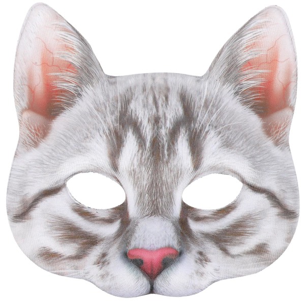 Bedårende simulert kattemaske Realistisk kattemaske Carnival Party Cat Mask Maskerade kostymemaske