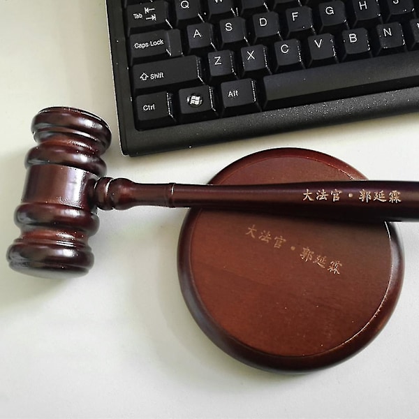 Hammare för domare advokat display klassrum universitet föreningar moot court