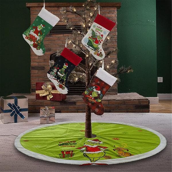 81cm Juletrefotmatte The Grinch Julegulvmatte Dekorasjoner