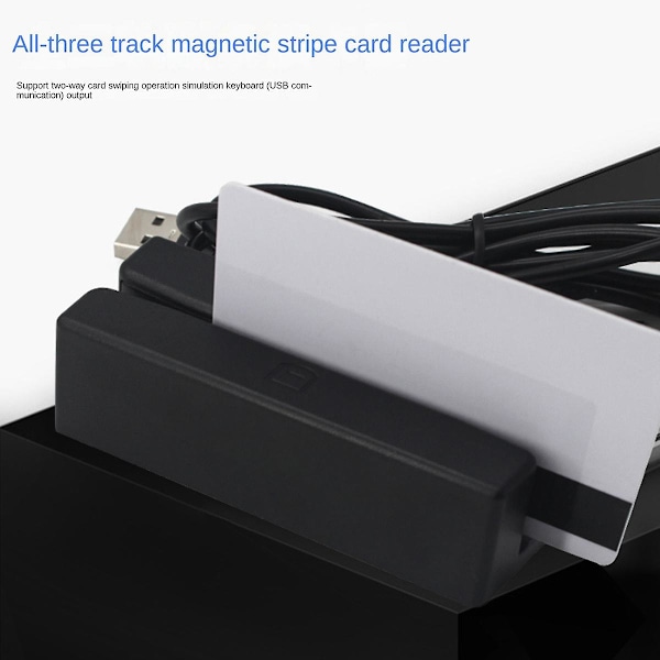 MSR90 USB Magnetisk Stripe Kortläsare Kortläsare Stripe 3 Spår Mini Swiper för USB PC