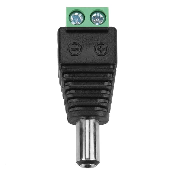 10st DC Power Male Plug Jack Terminal Adapter Connector Compatible with CCTV Camera 5.5*2.1mm