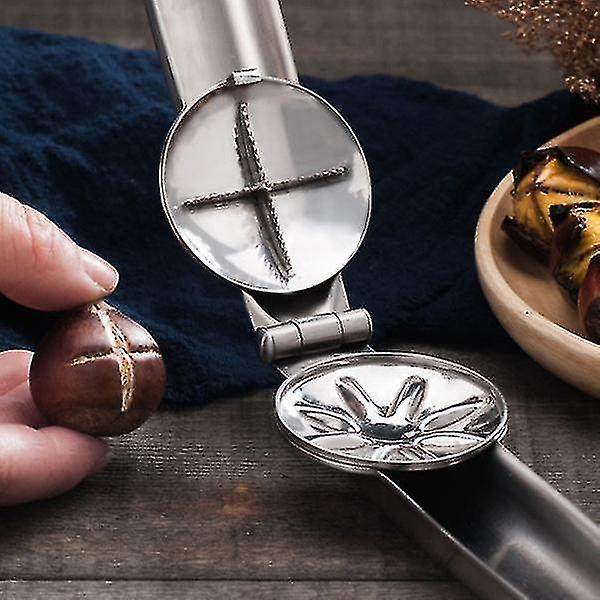 Kastanjeåbner i rustfrit stål Nøddeknækker Valnød Metal Tang