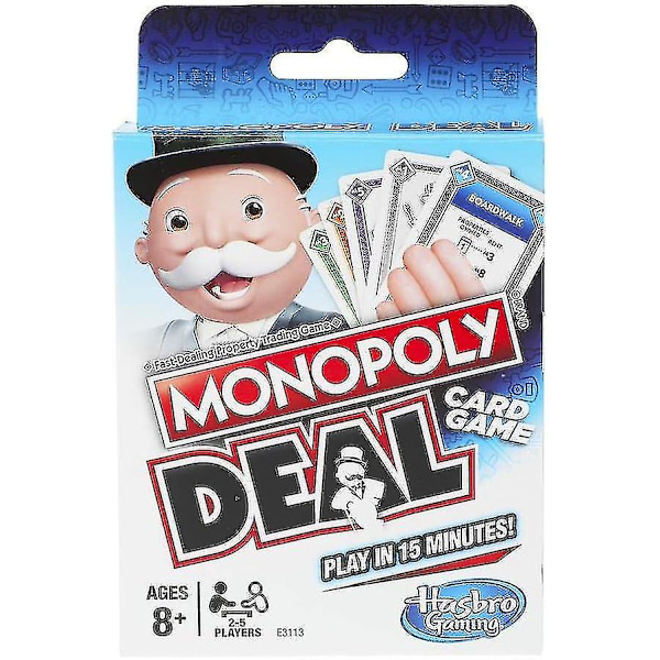 Monopoly Deal Hurtig Spillekortsspil til Familier, Børn fra 8 år og op og 2-5 Spillere