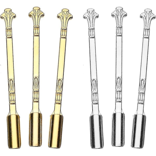 Mini sked spade sked, porslin berlock, hemtillbehör hängen halsband (guld, silver) 10 st