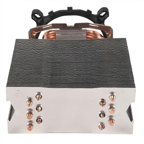 CPU-køler 12 cm blæser 6 kobbervarmerør blæserløs radiator Black Silver