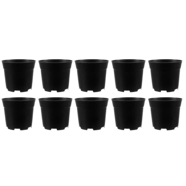 10-pak - Plantepotter/Krukker - 16 cm Sort