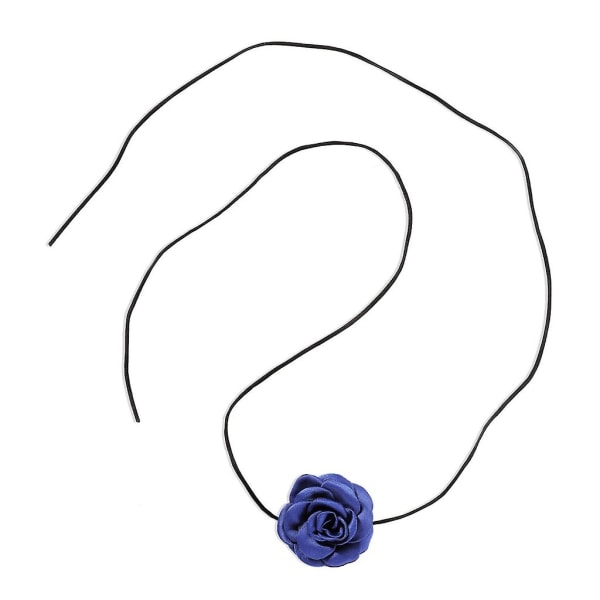 Vackert Rose Choker Halsband - Trendigt och moderiktigt tillbehör för kvinnor Blue