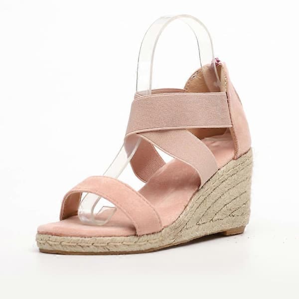 Kvinders Platform Kile Sandaler Ankelrem Åben Tå Slingback Høj Hæl 8.5