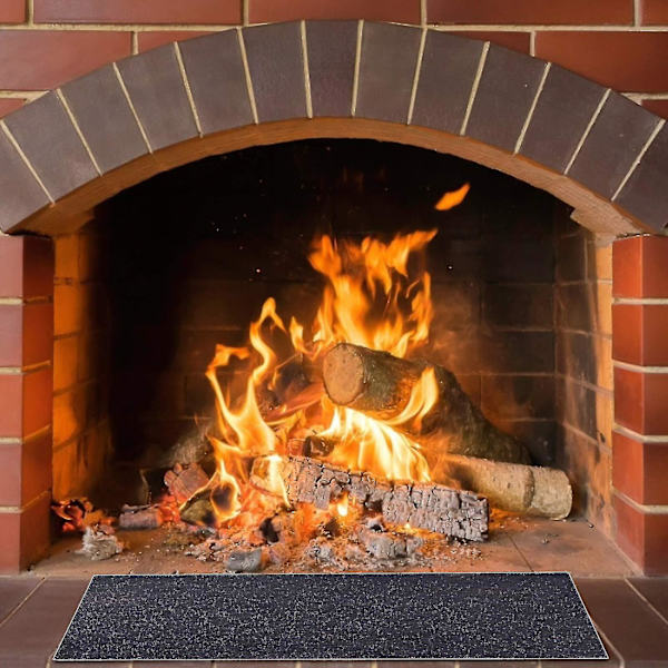 Ildfast Peisgulvteppe Sklisikker Beskyttelsesmatte Flammebestandig Underlag For Peis, Ovnsbeskyttelse (39x60in)