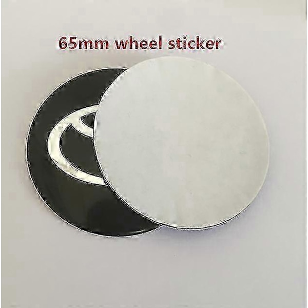 Nye 4 stk. 56 mm 60 mm 65 mm til Toyota bil hjulnav centerkapsel badge dæksler emblem mærkat styling Acc Black 65mm