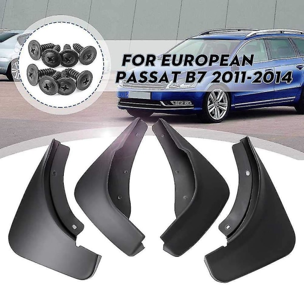 Stänkskydd Mud Flaps För- B7 2011-2014 Europeisk Fullständigt Skydd Stänkskydd 4st Mudguard