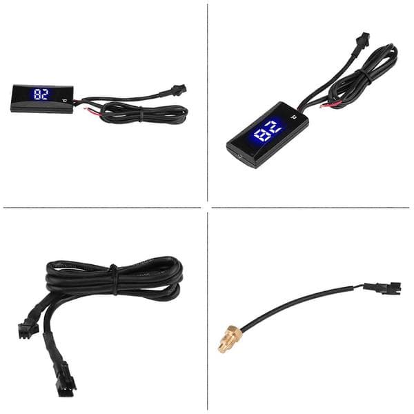 Motorcykel Digitalt Termometer Instrument Vandtemperaturmåler Blåt Lys E2U645