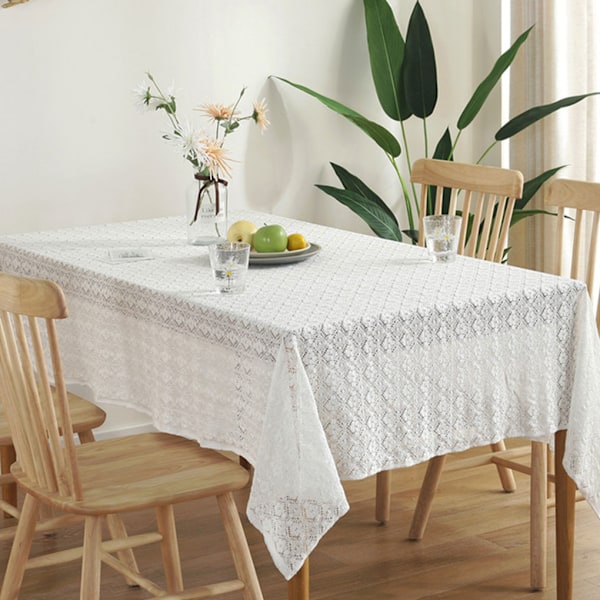 Virkad spetsduk i fransk landsbygdsstil - elegant val 100*150CM