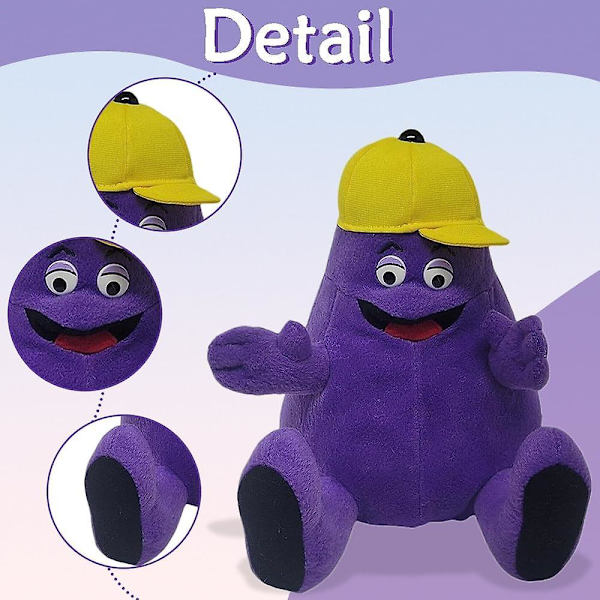 Grimace Shake Gul Hatt Plysjleketøy Kosedyr Lekedukke