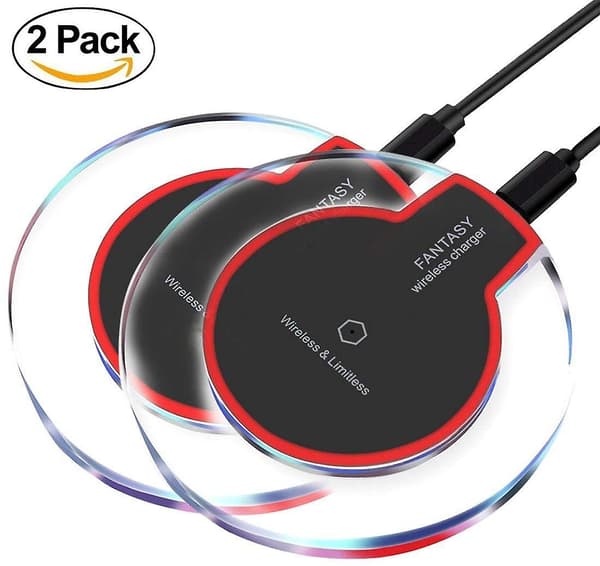2 stk. Qi Trådløs Oplader, Qi Bærbar Universal Trådløs Opladningsplade Kompatibel Med Apple Iphone X/iphone 8/8 Plus, Android/samsung Galaxy Note 8/no