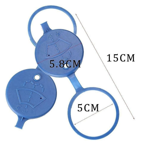 5 st. Vindrutetorkarspruta Behållare Tankflaska Pot Lock Lock Cover för 206 207 307 För