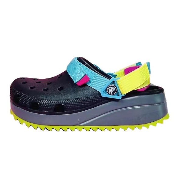 Klassiset Tie-dye Graafiset Clog Cutie Crush Clog Cave Tohvelit Rantasandaalit Black yellow M9 42