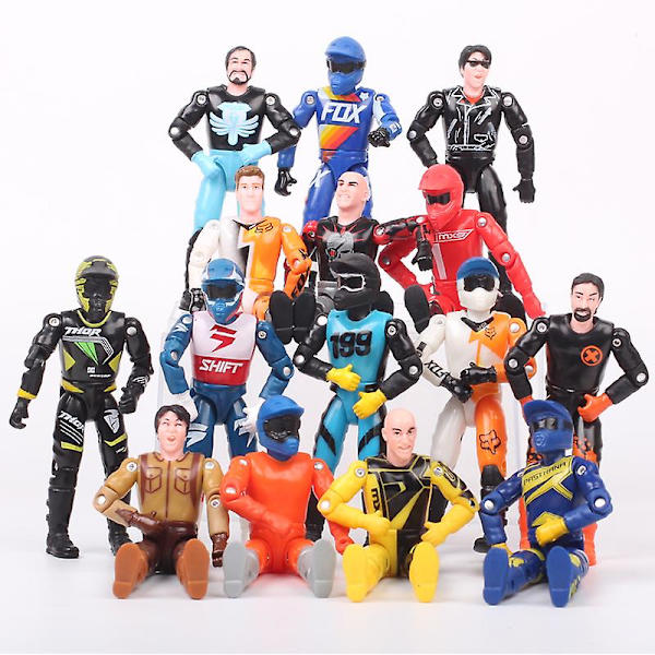 1 st 1/18 skala 3,75 tum Racer Actionfigur för motorcykelförare Villopoto #5 Dungey #199 Pastrana Bike Model Soldier Army