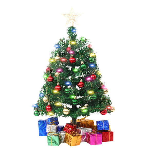 Julkampanj 45cm Julgransprydnad Mini Julgran Skrivbordspaket Kontorsprydnad Juldekorationsgran