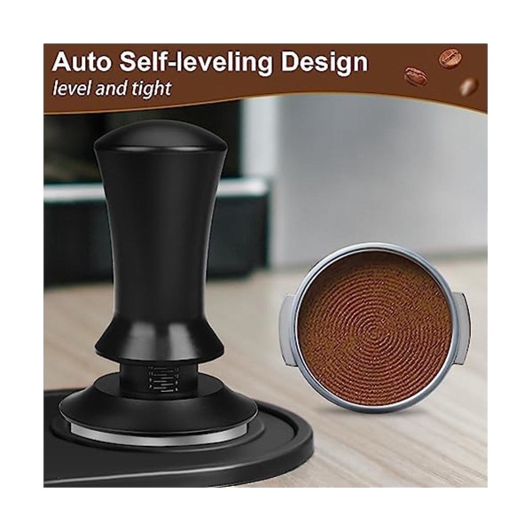 Espresso Tamper Coffee Tamp 53 mm, fjederbelastet konstant tryk Espresso Tamper Sæt, til Barista C