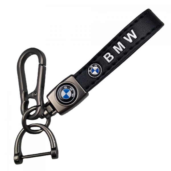 Car Leather Bike Nyckelring Metall Finish | Heavy Duty Nyckelring | Nyckelring Och Krokbeslag Silver Hardware BMW