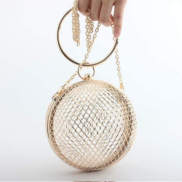 2023 - Hollow Metal Ball Bold Cages Dame Rund Clutch Bag Evening Luxury Party Bag