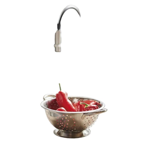 Dørslag, rustfrit stål, sølv (Inox), 24,3 x 2,5 x 2 cm