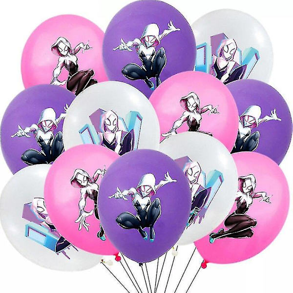 Spidey ja hänen mahtavat ystävänsä 12 tuuman lateksipallot Hämähäkkimies syntymäpäiväjuhlakoristeet lapsille vauvakutsujuhlatarvikkeet As picture-MIX-12pcs1