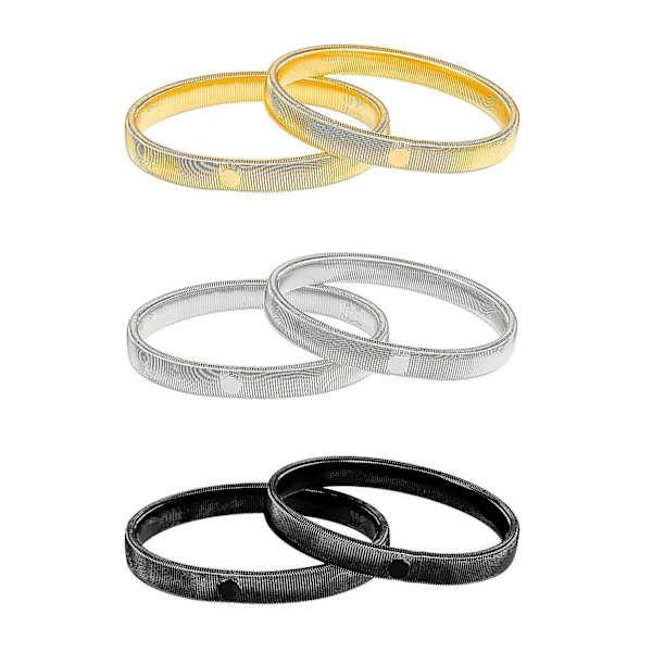3 Par Ermeholdere Sklisikre Skjorteermeholdere Strikk Metall Armbånd Ermer For Kvinner Menn